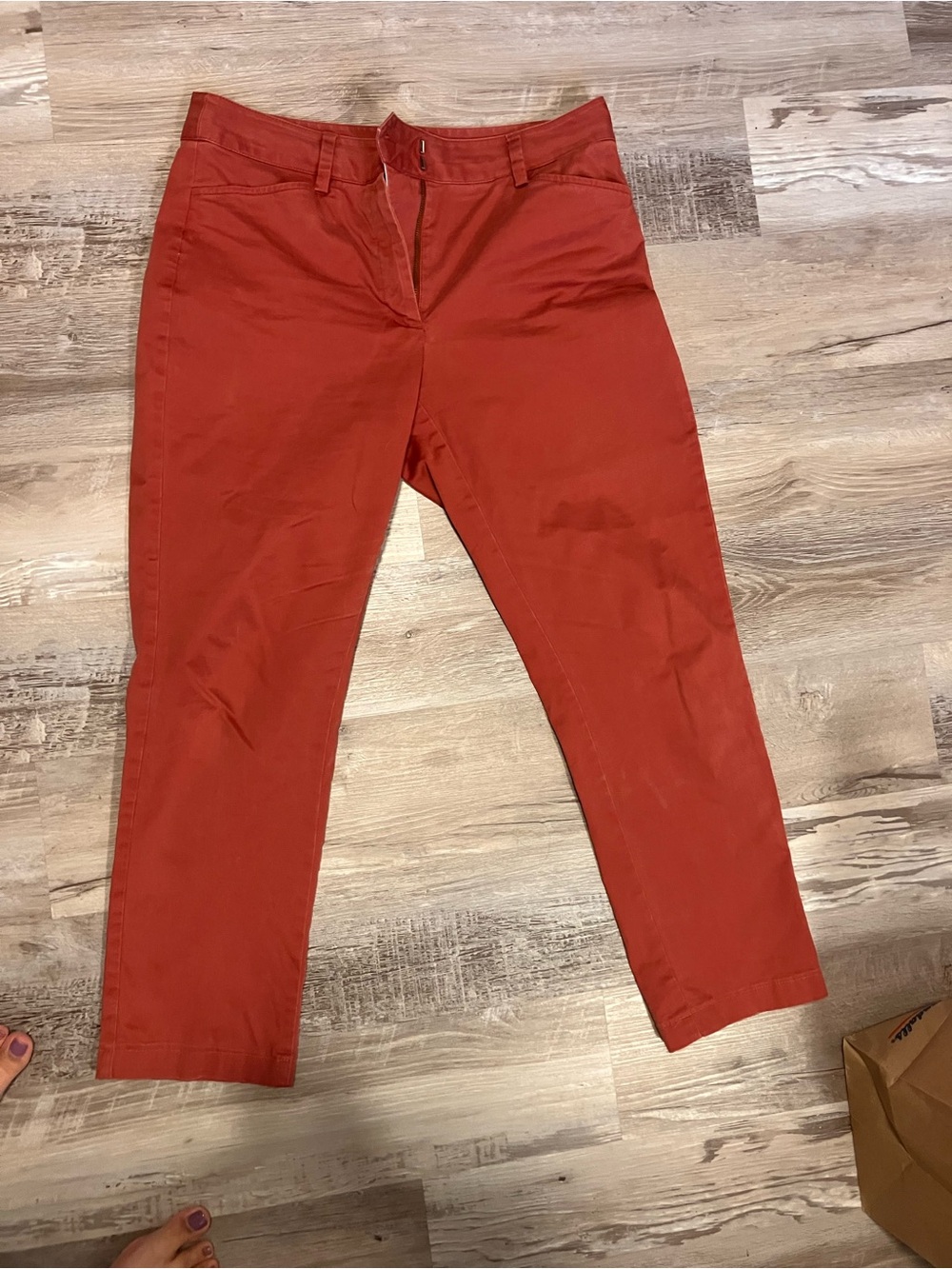 Lands' End Women's Rust Red Chino Trousers